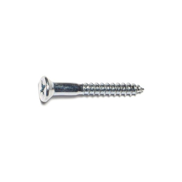 Midwest Fastener Wood Screw, #14, 2 in, Zinc Plated Steel Flat Head Phillips Drive, 20 PK 68524 - main